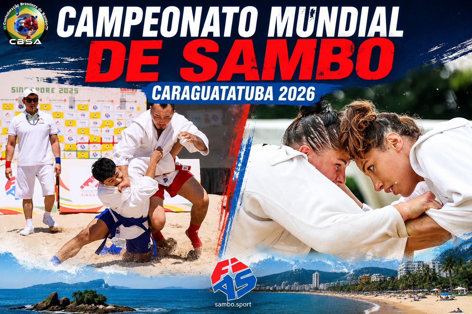 Mundial de Sambo de Praia em Caraguatatuba